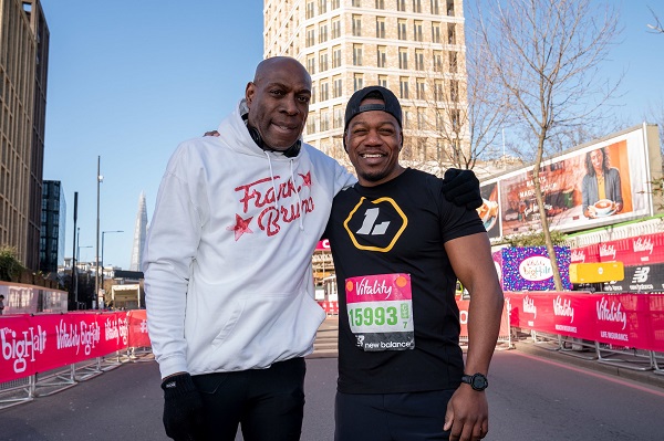 Frank Bruno and friend at Vitality Big Run 2020