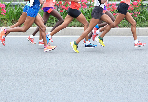 shot of runner's feet