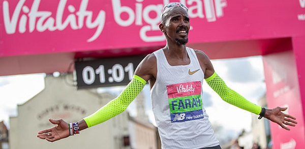 Sir Mo Farah wins The Vitality Big Half