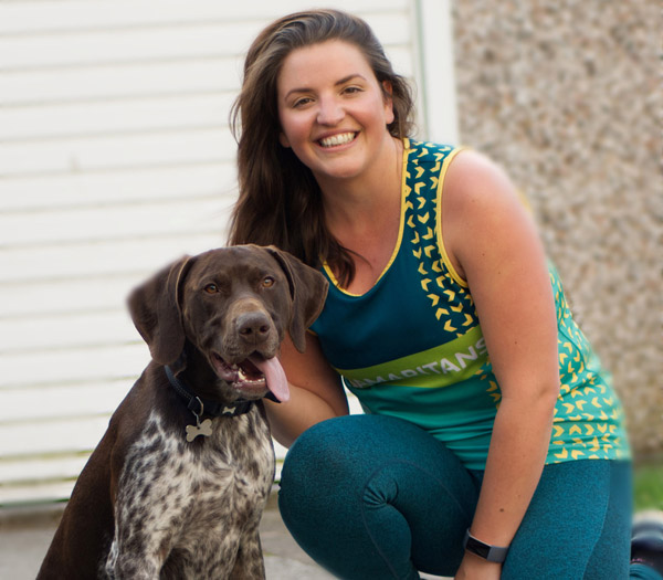 Alex Dodd with running buddy Arnie