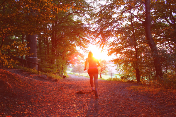 Female Runner In The Park