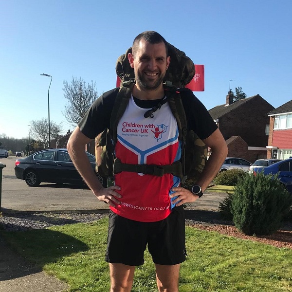 James Page with Bergen rucksack