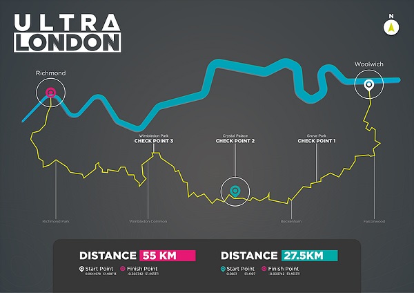 Ultra London route graphic